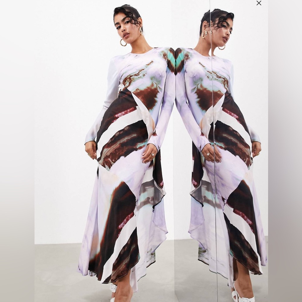 ASOS long sleeve maxi dress